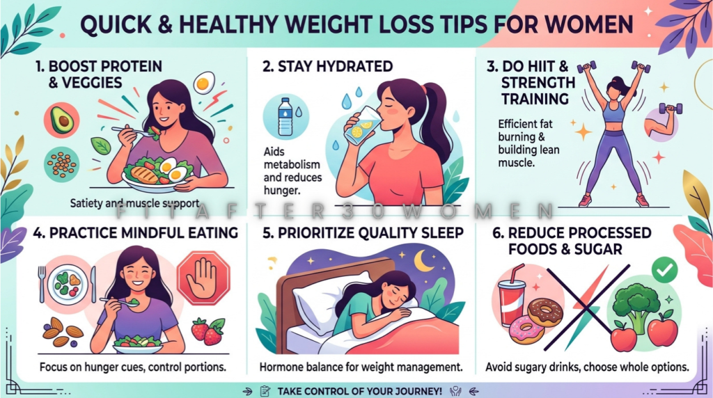 Fast weight loss tips for women over 30 to reduce belly fat