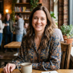 Happy woman after losing belly fat naturally after age 30