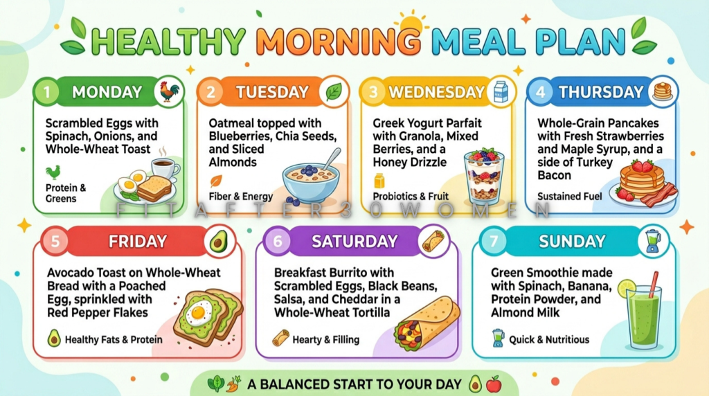 Healthy breakfast meal plan for women over 30 weight loss