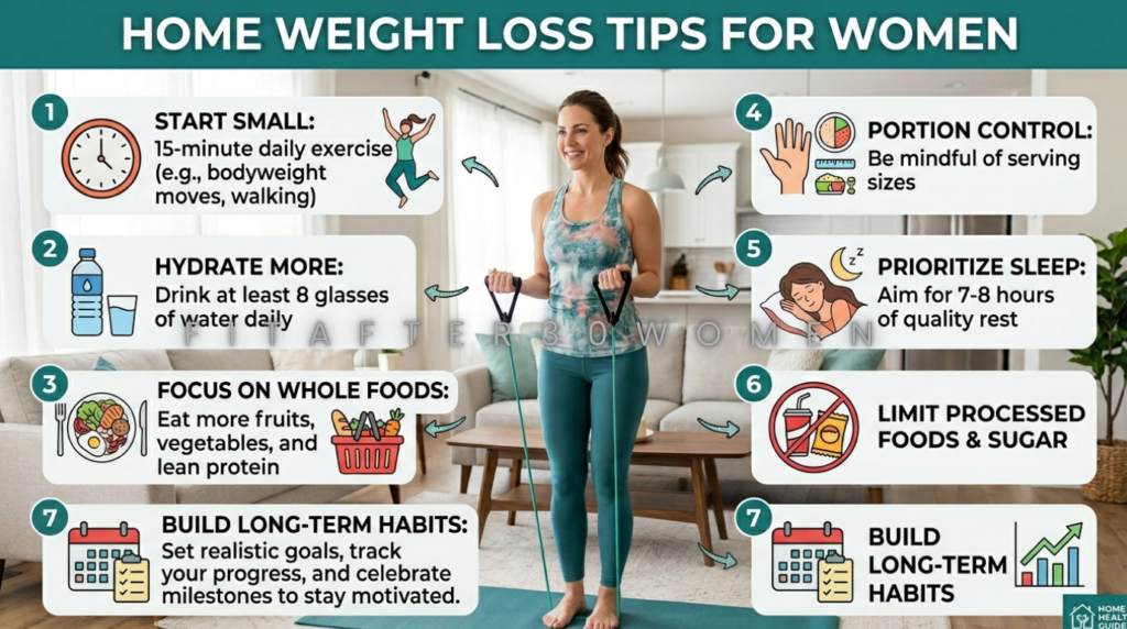 Home weight loss tips for women over 30 without gym