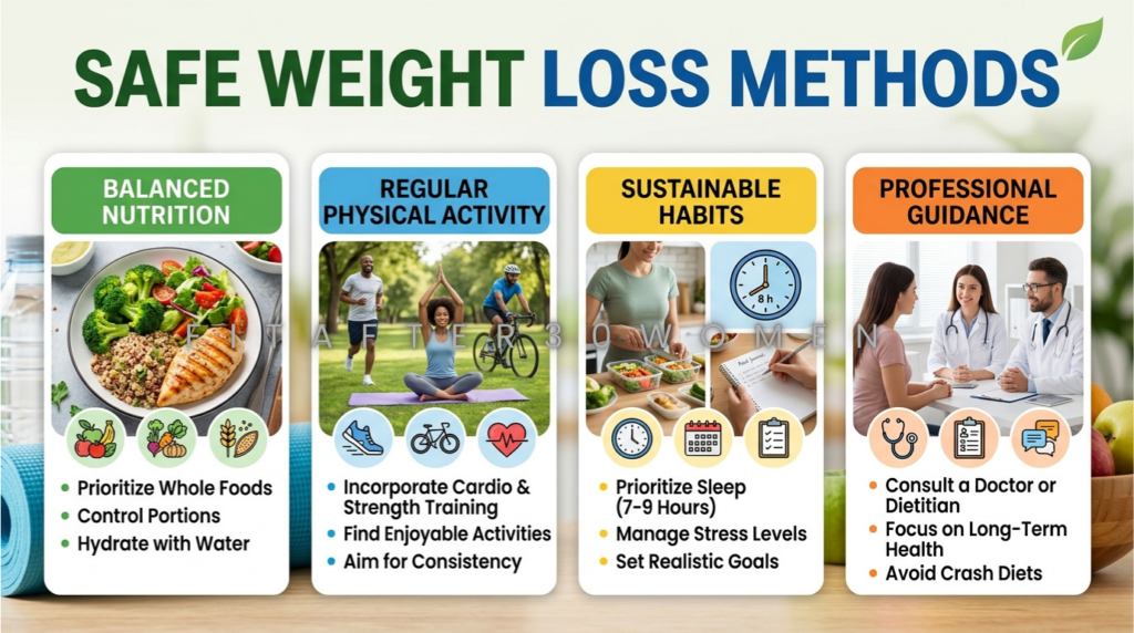 Safe and natural methods for weight loss after 30 for women