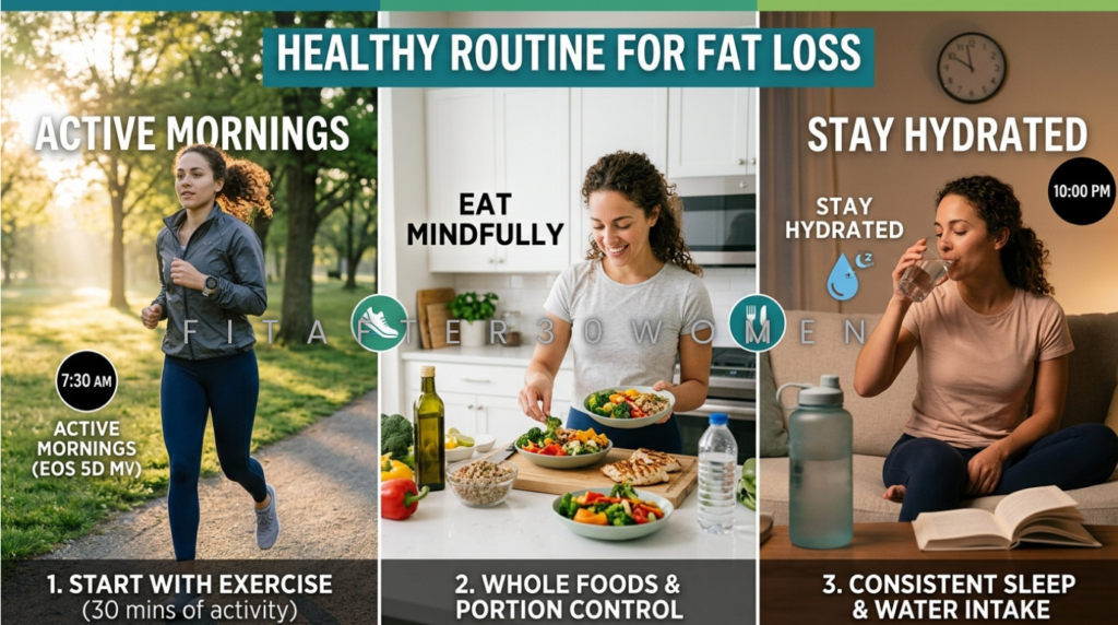 Healthy routine to reduce belly fat after 30 for women