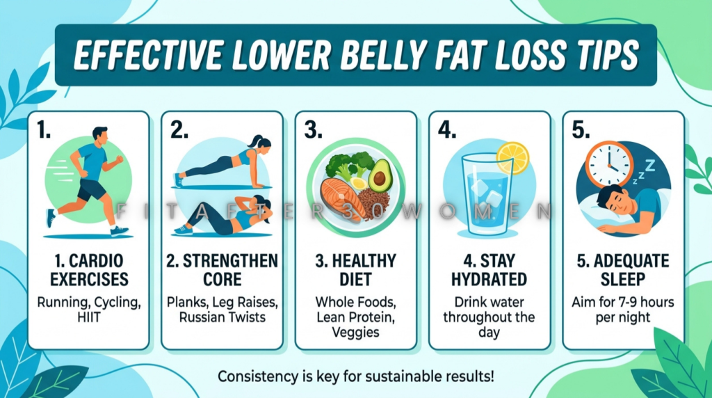 Simple tips to reduce lower belly fat naturally
