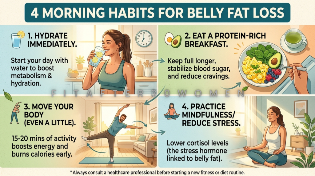 Best morning habits to lose belly fat after 30 for women