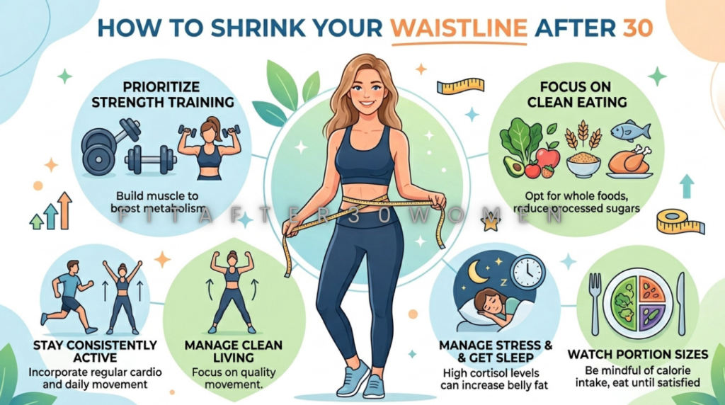 How to shrink waistline after 30 for women naturally