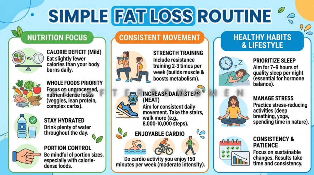 Simple daily routine to reduce belly fat naturally